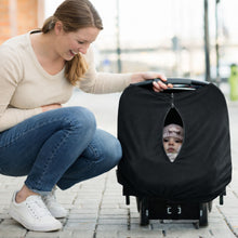 Load image into Gallery viewer, Simply Black Baby Car Seat Cover with Zipper | Multi-Use Nursing Cover
